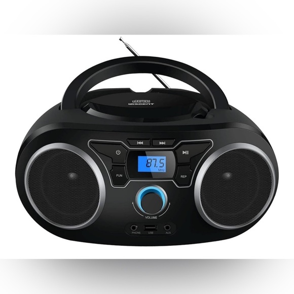NIB Wiscent CD Radio Portable Player Boombox With FM Radio Bluetooth USB Port - Picture 1 of 5